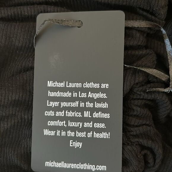 REVOLVE - Michael Lauren Reginald Ruched Top Ribbed Long Sleeves - NWT - Picture 6 of 7